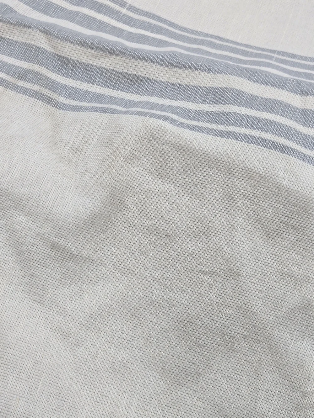 QUINCE Set Of 2 48x84 Coastal Stripe Linen Cotton True Blackout Curtains 9198